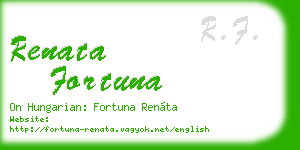 renata fortuna business card
