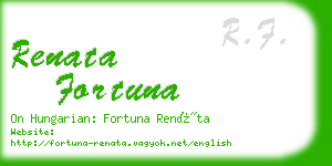 renata fortuna business card